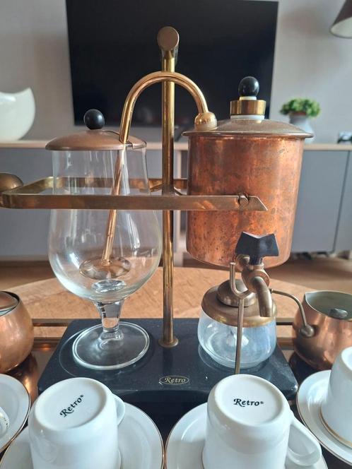 Antieke koffie percolator complete set, Antiek en Kunst, Antiek | Servies compleet, Ophalen