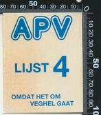 Sticker: APV - Omdat het om Veghel gaat (2), Ophalen of Verzenden, Zo goed als nieuw, Bedrijf of Vereniging