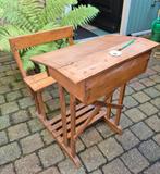 Vintage schoolbank met inktpotje - Origineel!, Ophalen