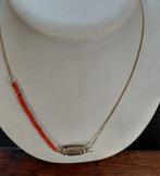 new design bloedkoraal 14 krt goud UNIEK!!, Verzenden, Goud, Ketting