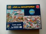 Jan van Haasteren legpuzzel 2x1000 stukjes, Ophalen of Verzenden, 500 t/m 1500 stukjes, Zo goed als nieuw, Legpuzzel
