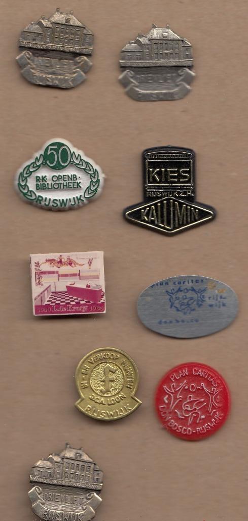 Rijswijk speldjes Drievliet, Verzamelen, Speldjes, Pins en Buttons, Gebruikt, Speldje of Pin, Overige onderwerpen, Ophalen of Verzenden