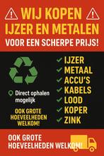 Oud ijzer en metalen? Wij betalen u!, Ophalen of Verzenden, Overige metalen