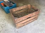 Houten krat uit 1960 vintage, Minder dan 50 cm, Gebruikt, 50 tot 100 cm, Eikenhout