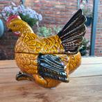Soepterrine in de vorm van een kip,  brocante aardewerk, Antiek en Kunst, Antiek | Keramiek en Aardewerk, Ophalen of Verzenden