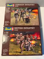Revell 1:32 Engelse & Duitse Infanterie Figuren Bouwdoos, Ophalen of Verzenden, Zo goed als nieuw, 1:50 of kleiner, Figuur of Figuren