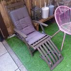Lounge stoel van hardhoutL1.70 B60 en H47, Ophalen, Gebruikt, Hout