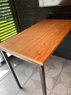 Bar tafel / staantafel hout met stalen frame, Ophalen, Gebruikt