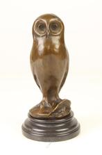 Uil brons op sokkel, Antiek en Kunst, Kunst | Beelden en Houtsnijwerken, Ophalen