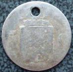 Zilveren stuivertje als hanger - 5 cent 1825 B - Bodemvondst, Postzegels en Munten, Munten | Nederland, Verzenden, Zilver, Koningin Wilhelmina