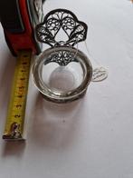 Antiek Zoutvaatje met Zilver Filigraan, Antiek en Kunst, Ophalen of Verzenden