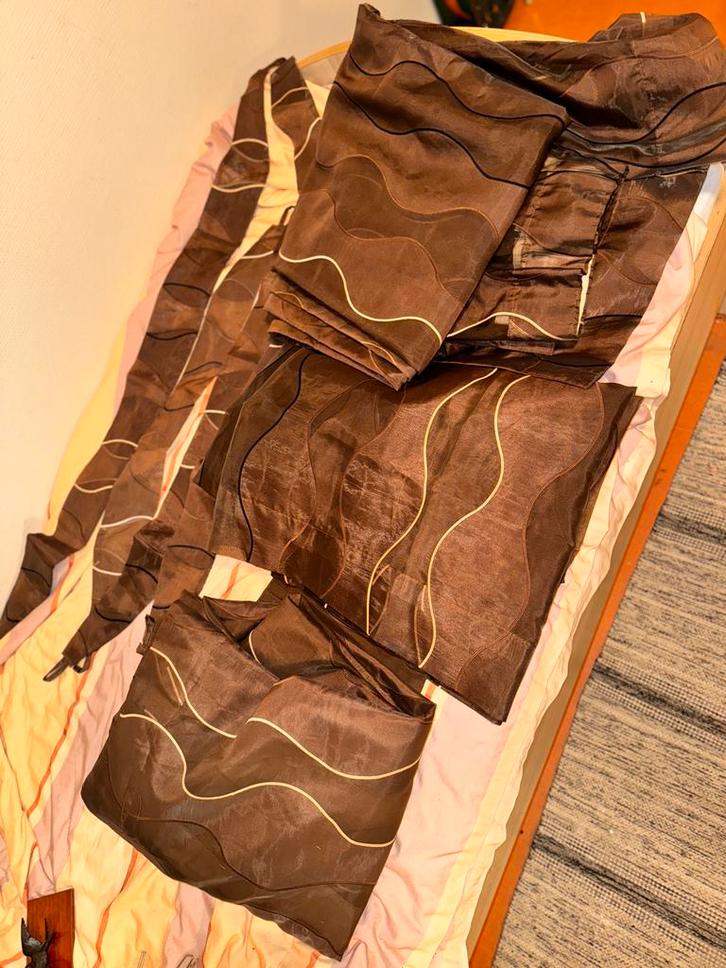 Luxe gordijnen, Vitrage - Dubai Kwaliteit - 3 Delen, Huis en Inrichting, Stoffering | Gordijnen en Lamellen, Gebruikt, 200 cm of meer