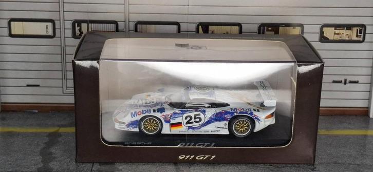 1.43 porsche 911 gt1, Hobby en Vrije tijd, Modelauto's | 1:43, Zo goed als nieuw, Auto, MiniChamps, Ophalen of Verzenden
