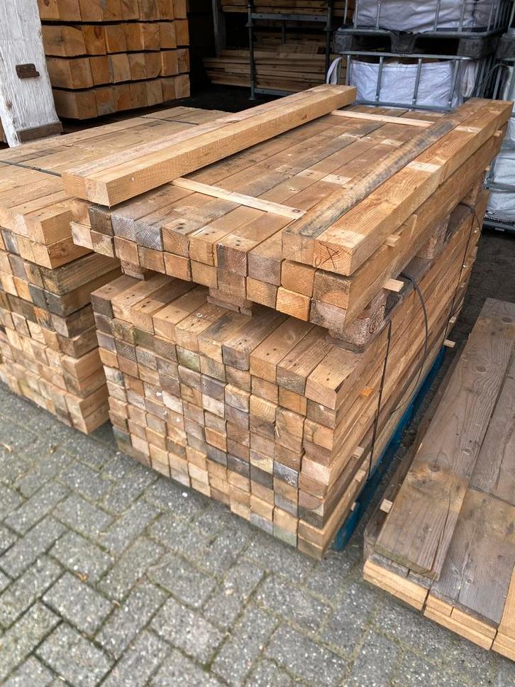Gebruikte balken, Tuin en Terras, Palen, Balken en Planken, Zo goed als nieuw, Balken, 250 cm of meer, Ophalen