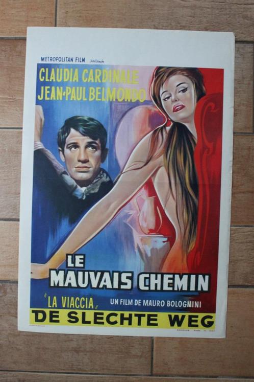 filmaffiche Jean-Paul Belmondo La viaccia 1961 filmposter, Verzamelen, Posters, Zo goed als nieuw, Film en Tv, A1 t/m A3, Rechthoekig Staand
