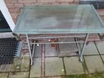 Gratis Computer tafel met metalen frame, Ophalen, Gebruikt, 100 tot 150 cm, 50 tot 100 cm