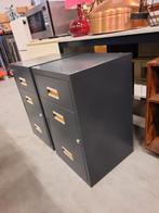 2 metalen dossierkasten met elk 3 laden, Huis en Inrichting, Ophalen, Minder dan 50 cm, Gebruikt, 3 of 4 laden