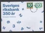 Zweden - FDC - Michelnr 3214-3215 - 350 jr nationale bank, Postzegels en Munten, Verzenden, Zweden, Postfris