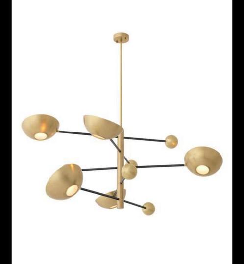Eichholtz  Salinas Lamp brons (Nieuw prijs €2195,- ), Huis en Inrichting, Lampen | Hanglampen, Nieuw, 75 cm of meer, Metaal, Overige materialen