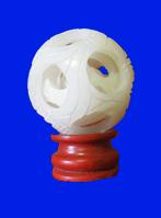 Witte Oosterse jade puzzel - bal, Ophalen