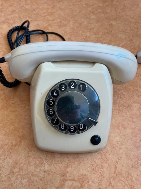 Vintage PTT T65 Telefoon - Ivoor - Draaischijf, Antiek en Kunst, Antiek | Tv's en Audio, Ophalen