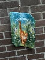 Dakpan met kat, Tuin en Terras, Tuinwanddecoratie, Ophalen of Verzenden, Zo goed als nieuw
