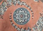 Vintage achthoek retro oudroze floral  vloerkleed 127x127cm, Huis en Inrichting, Stoffering | Tapijten en Kleden, Gebruikt, Retro vintage achthoek