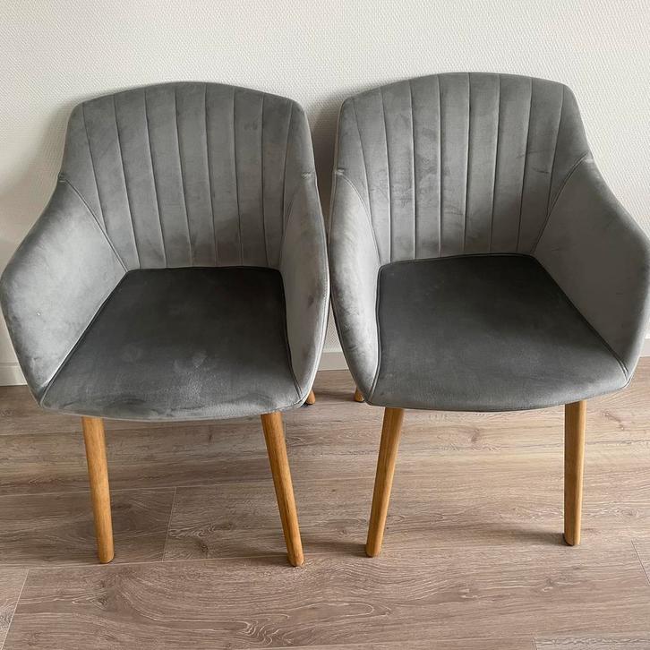 Jysk Eetkamerstoel adslev (2 pieces, like new), Huis en Inrichting, Stoelen, Zo goed als nieuw, Eén, Grijs, Ophalen