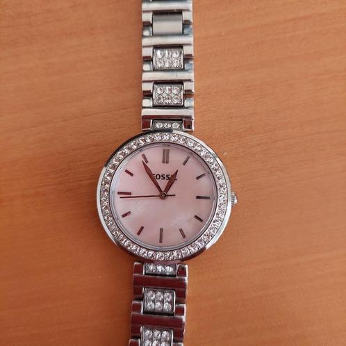 Fossil dameshorloge, Sieraden, Tassen en Uiterlijk, Horloges | Dames, Zo goed als nieuw, Polshorloge, Fossil, Staal, Staal, Met strass