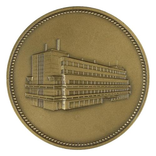 PENNING KONINKLIJKE SHELL LABORATORIUM AMSTERDAM, Postzegels en Munten, Penningen en Medailles, Brons, Nederland, Verzenden