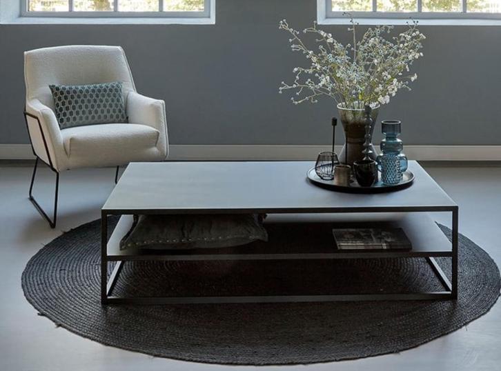 Heavy metal salontafel l Whoon lRoom108 l van €799 voor €249, Huis en Inrichting, Tafels | Salontafels, Gebruikt, Minder dan 50 cm