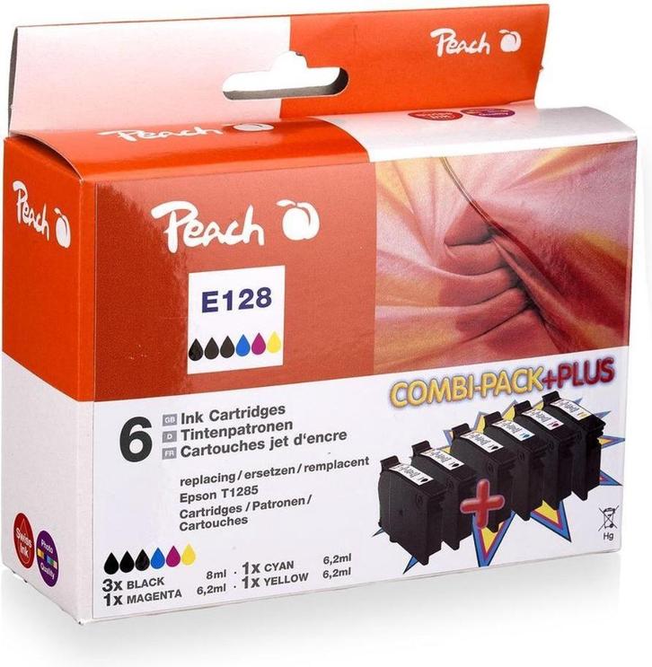 Peach E128 multipack plus 6 inktcartridges voor Epson T1285, Computers en Software, Printerbenodigdheden, Nieuw, Ophalen of Verzenden