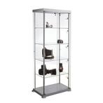 Vitrinekast glas rechthoekig glasvitrine met slot, Met deur(en), Verzenden, Nieuw, 50 tot 100 cm