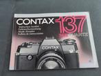 Contax 137 camera gebruiksaanwijzing, Ophalen of Verzenden, Zo goed als nieuw, Spiegelreflex, Overige Merken