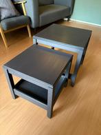 IKEA Havsta Tafelset Zwart/Bruin - 2 tafels, Gebruikt, Vierkant, 55 tot 75 cm, Hout