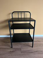 zwart tafeltje, Huis en Inrichting, Tafels | Bijzettafels, Minder dan 55 cm, Rond, Zo goed als nieuw, Ophalen