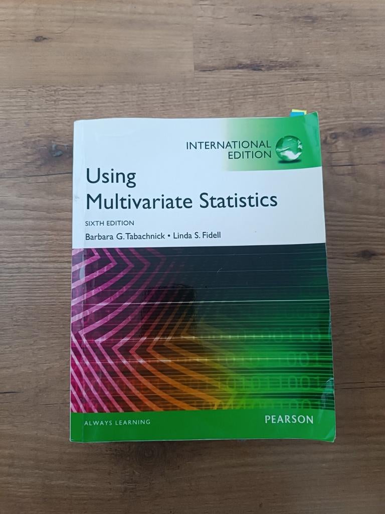 Multivariate Statistics - Tabachnick & Fidell, Barbara G. Tabachnick, Linda S. Fidell, Ophalen of Verzenden, Beta, WO