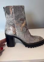 Ras leren laarzen koeienhuid 41, Ophalen of Verzenden, Zo goed als nieuw, Zwart, Hoge laarzen