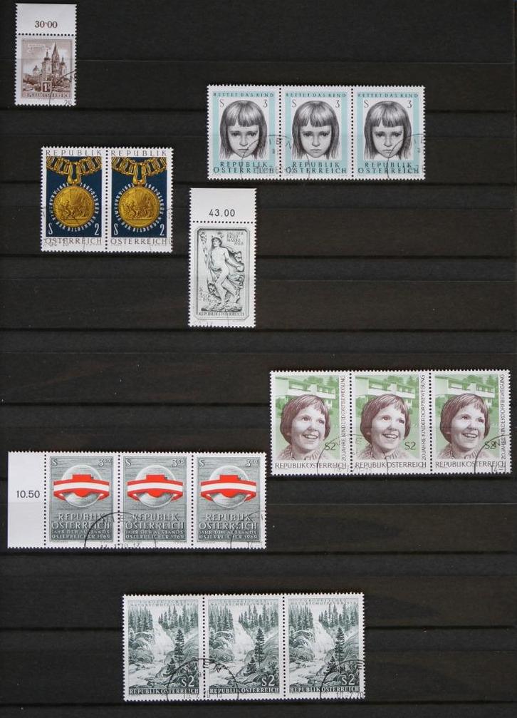 20 postzegels Oostenrijk met bijzonderheden; met gom, Postzegels en Munten, Postzegels | Europa | Oostenrijk, Gestempeld, Ophalen of Verzenden