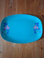 Rice Melamine Bord Turquoise Bloemmotief, Ophalen of Verzenden, Zo goed als nieuw, Ovaal, Kunststof
