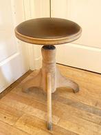Antieke verstelbare houten pianokruk/tabouret, 1890/1920, Ophalen, In hoogte verstelbaar, Gebruikt, Hout