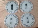 4 glazen ontbijtbordjes / plateau’s, Huis en Inrichting, Keuken | Servies, Gebruikt, Ophalen of Verzenden, Glas, Bord(en)