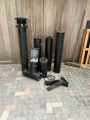 Dubbelwandige kachel pijpen 150mm ( houtkachel) beschikbaar voor biedingen