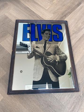 Grote vintage spiegel Elvis Presley 50x66 cm beschikbaar voor biedingen