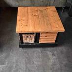 Steigerhouten Salontafel Charlotte Zwart, 50 tot 100 cm, Ophalen of Verzenden, Zo goed als nieuw, Minder dan 50 cm