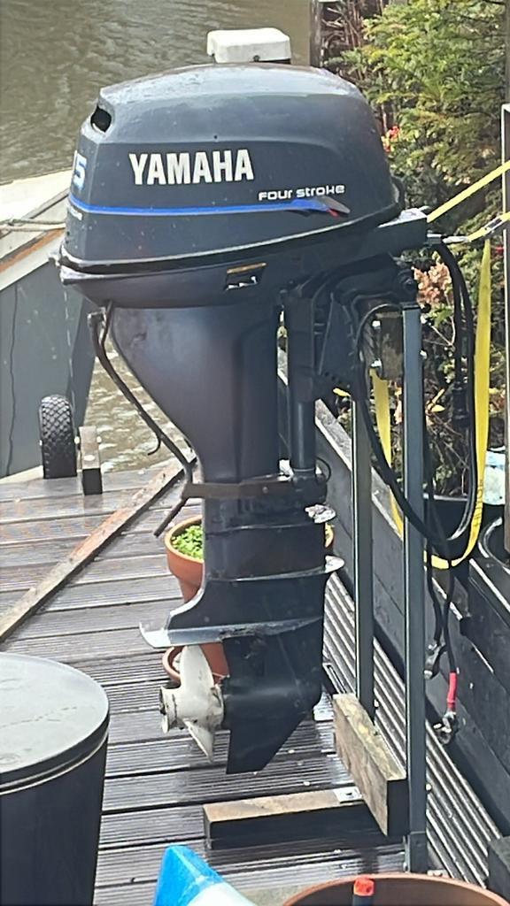 15pk 4 takt yamaha langstaart op afstandsbediening!, Watersport en Boten, Buiten- en Binnenboordmotoren, Zo goed als nieuw, Benzine