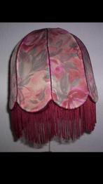 LAMPENKAPJE in rood/roze gestoffeerd, Gebruikt, Rond, Ophalen of Verzenden, 50 cm of meer