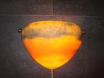 Franse Art Deco wandlamp van Pate de Verre glas, Ophalen