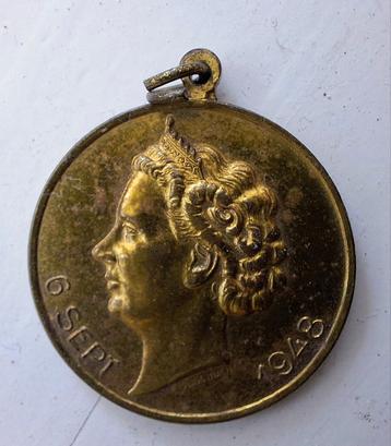 Inhuldigingspenning Juliana 1948 beschikbaar voor biedingen