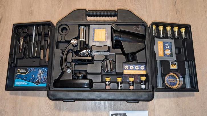 National Geographic Microscoopset - Zo Goed Als Nieuw, Audio, Tv en Foto, Optische apparatuur | Telescopen, Zo goed als nieuw